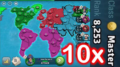Risk Global Domination Time Lapse! 2x Wins! 23 March 2021