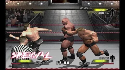 WWE Day of Reckoning - Brock Lesnar/Goldberg vs Shawn Michaels