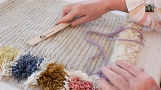 How to Stitch a Rya Rug - Closeup