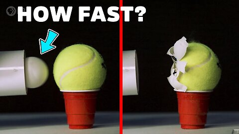 Ballistic Ping Pong Ball vs. Tennis Ball at 450km/h!