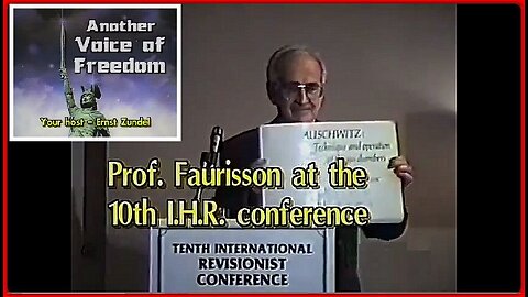 PROF. ROBERT FAURISSON (1929 - 2018) AT THE 10TH IHR CONFERENCE | (4-PART SERIES AVOF - 1990)