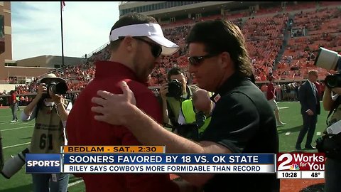 Oklahoma an 18-point favorite in Bedlam matchup with Oklahoma State