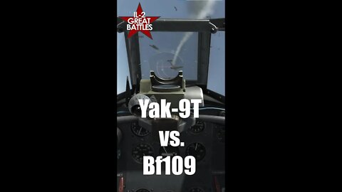 On the Edge | Yak-9T vs Bf109 Dogfight | IL-2 Great Battles VR #shorts