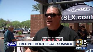 Free pet booties distributed by Fulton Homes, Petsmart