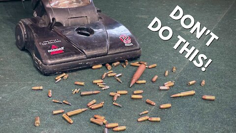 What Happens When you Vacuum Up Live Ammo?!?