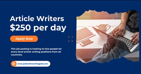 Article Writers $250 Per Day