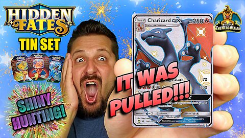 🔥Shiny Charizard Pulled!🔥 Hidden Fates Tin Set #4 | Shiny Hunting | Pokemon Cards Opening