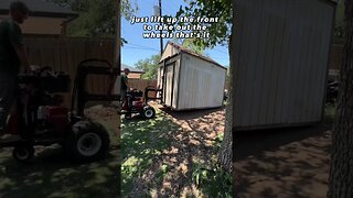 Moving The Old Shed To Make Room For The New Studio With The Shed Mule!