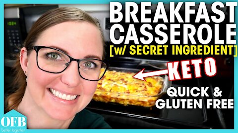 KETO BREAKFAST CASSEROLE | Recipe with SECRET ingredient | EASY MEAL PREP