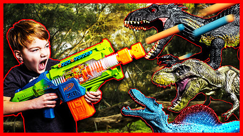 NERF WAR VS DINOSAURS!! | Best YouTube Kid Shows