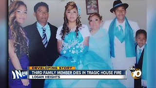 Third family member dies in tragic house fire