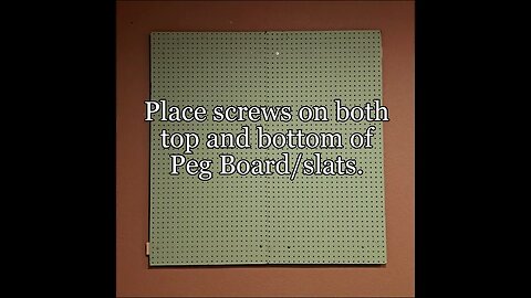 How to Hang a Peg Board