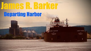 Canal Park - James R. Barker Ship Departing Duluth Harbor into Lake Superior