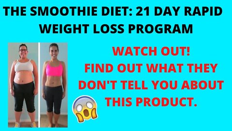 THE SMOOTHIE DIET - I've revealed the whole truth!