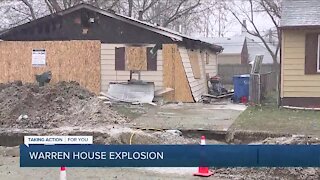 Warren home damaged by fire after work crew hits gas line