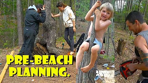 Pre-Construction of Tiki Beach ⛱️ an Idea Takes Shape! Go Home Possum, You're DRUNK...