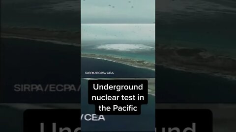 Underground nuclear test in the pacific. #nuclear