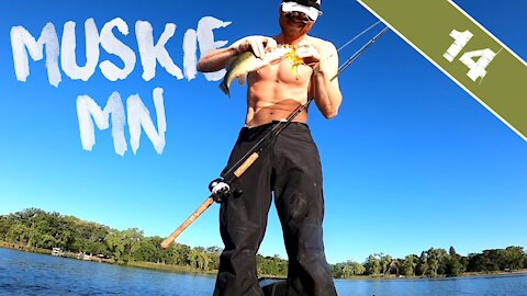 MUSKY MORNING - 30+ Fish Fishing a Kayak-Only Lake in Minnesota