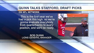 Bob Quinn talks Lions No. 3 pick, Stafford future