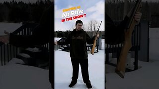 Shooting my Air rifle into the snow. //Spring powered airguns in cold temperature Skit. #aprilfools