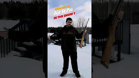 Shooting my Air rifle into the snow. //Spring powered airguns in cold temperature Skit. #aprilfools