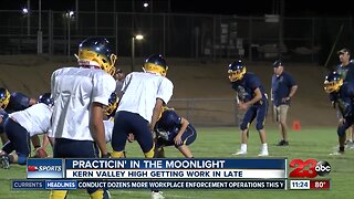 Kern Valley High School is practicin' in the moonlight