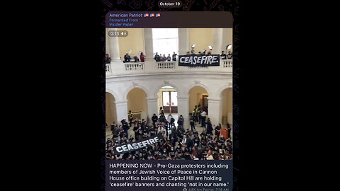 Pro-Gaza protesters including members of Jewish Voice of Peace in Cannon House