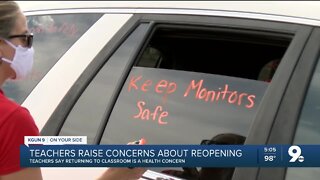 Tucson teachers host 'motor march,' demanding safe return to school