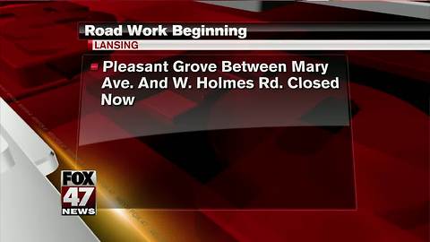 Pleasant Grove Rd. closed until October