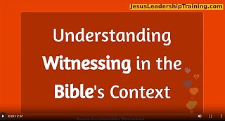 Understanding Witnessing in the Bible