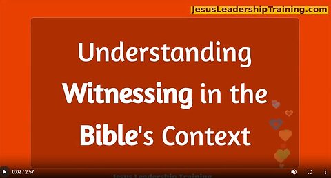 Understanding Witnessing in the Bible