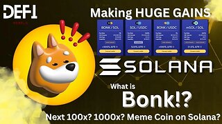 Bonk Inu | Solana Meme Coin Savior? | Hot New 100x Crypto? | CRAZY High Yields on the Sol Ecosystem
