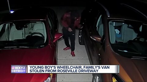 Young boy's wheelchair, family van stolen from Roseville driveway