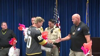 Las Vegas police officers surprised with Stanley Cup Final tickets