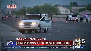 Driver shot by someone in another vehicle in Phoenix