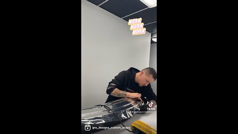 How to wrap a bumper with 3m Chrome.