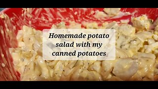 Homemade potato salad with canned potatoes