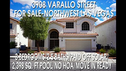 3908 Varallo Street New Listing In Northwest Las Vegas