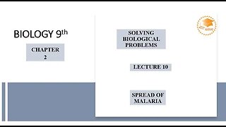 Biology| Class 9| Lecture 10| Spread of Malaria