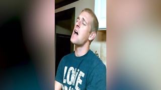 Man Pretends To Sing “Apples And Bananas” In Child’s Voice