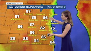 Cooler towards the lake, but still toasty inland