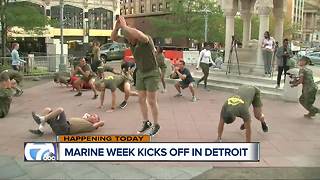 Marines offering PT every morning during Marine Week Detroit