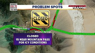 I-15 southbound at the CA/NV state line near Primm closed