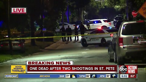 At least one man dead following two shootings in St. Petersburg, just blocks apart, police say