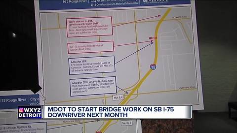 MDOT to start bridge work on SB I-75 Downriver next month