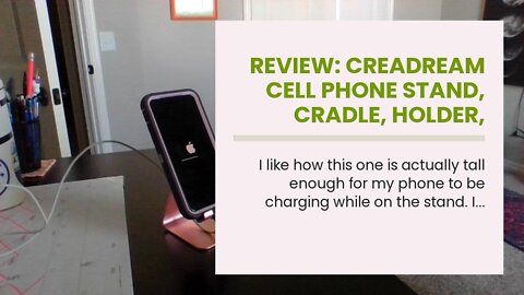 Review: CreaDream Cell Phone Stand, Cradle, Holder, Aluminum Desktop Stand Compatible with Swit...