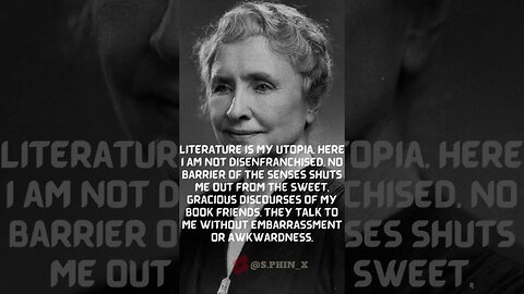 LITERATURE IS MY UTOPIA | HELEN KELLER'S QUOTE | #shorts