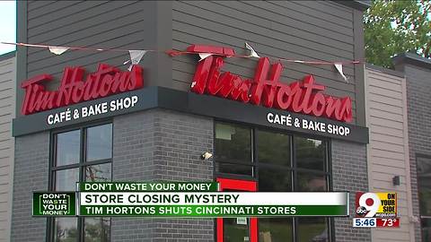 Tim Hortons suddenly closes Cincinnati stores