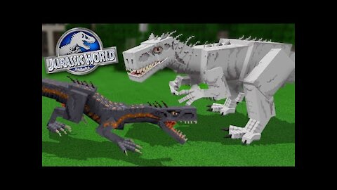 INDORAPTOR Vs INDOMINUS REX!!! - Jurassic World Minecraft DLC | Ep5