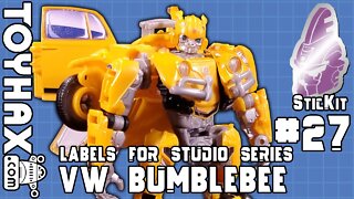 TOYHAX Labels for Studio Series VW Bumblebee | SticKit #27
